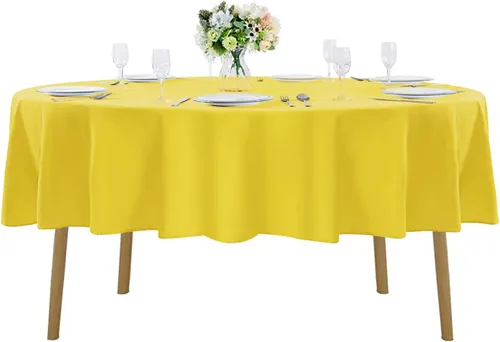 Vista 52 de Mantel rectangular de tela de poliéster lavable de 60 x 120 pulgadas, para decoración de bodas, fiestas, comedores, banquetes