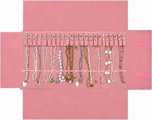 Vista 12 de UnionPlus Travel Necklaces Roll Organizer Anti-Tangle Air Blue Azul aire