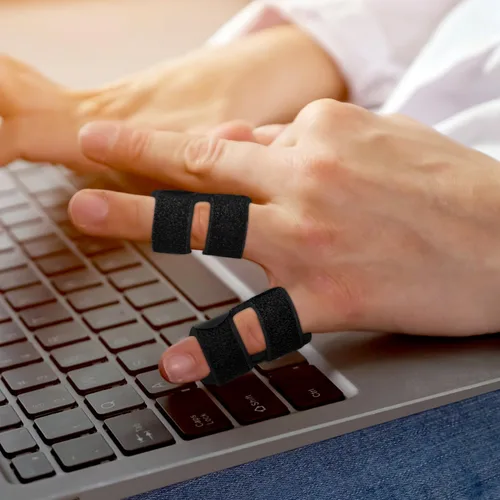 Vista 6 de 2 férulas pequeñas para dedo del pulgar, estabilizador de meñique para dedo gatillo, dedo de mazo, dedo roto, enderezamiento, dolor de artritis