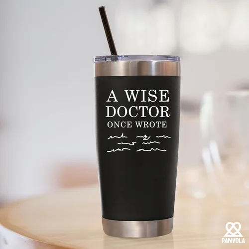 Vista 7 de Una vez un sabio médico escribió Taza de viaje para médicos Regalos para médicos Estudiantes de medicina MD Profesional médico DR Taza de viaje
