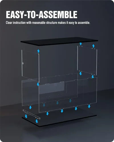 Vista 3 de Nifeliz Caja de exhibición de acrílico para modelos grandes a escala 1:8, organizador y almacenamiento de autos de juguete de construcción, regalos
