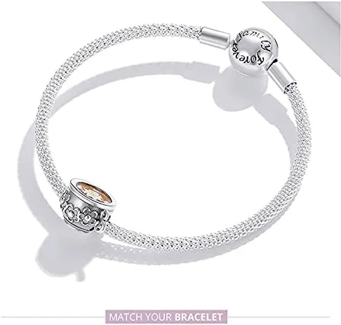 Vista 7 de Pulseras de cuentas de tetera para mujer, plata esterlina, cristal azul, circón, cuentas de taza de té para pulseras o collares