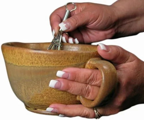 Vista 3 de Colección Prado Stoneware – Perfect Grip 30 onzas mezclador con batidor de metal – marrón rústico