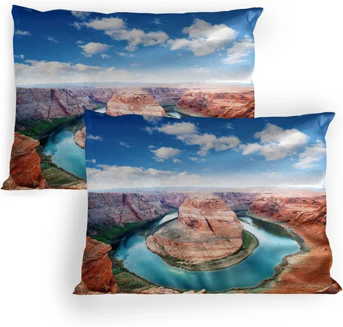 Vista 5 de Lunarable Juego de 2 fundas de almohada de caricaturas, automóvil deportivo de velocidad moderna, imagen exquisita del automóvil, ropa de cama
