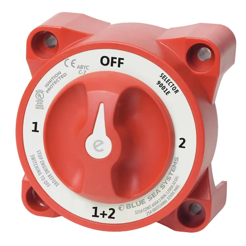Vista 12 de Interruptores de batería de 350 Amp E-Series de Blue Sea Systems