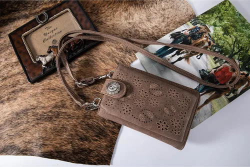 Vista 2 de Montana West Small Crossbody Cell Phone Purses for Women Western Cell Phone Wallet Bags Purses and Handbags with Coin Pocket