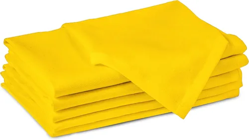 Vista 73 de Encasa XO Juego de 12 servilletas de tela de cóctel Servilletas de mesa de algodón puro Tamaño (9 x 9 pulgadas) B gris sólido Lavable a