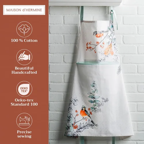 Vista 209 de Maison d' Hermine Delantales para mujer con bolsillo, 100% algodón (27.50 x 31.50 pulgadas)