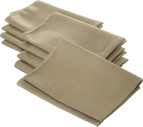 Vista 24 de LA Linen Paquete de 10 servilletas de popelina de poli, servilletas de tela suave, servilletas lavables y reutilizables, servilletas de mesa