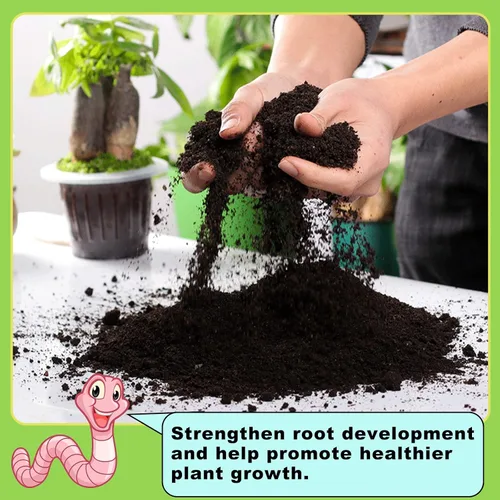 Vista 2 de Doter - Fertilizante orgánico de fundición de gusanos, 1.1 libras, fertilizante All Nature para jardinería, tomate, fresa, flores y hierbas