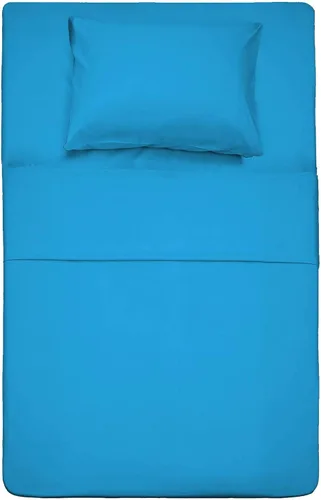Vista 24 de Juego de sábanas de diseño estampado clásico - Juegos de sábanas con bolsillo profundo ultra suave y transpirable., Microfibra, Celeste (Baby Blue)