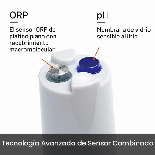 Vista 3 de Apera Instruments PR60F - Kit de probador de pH/ORP (reox) premium con sensor plano dual precalibrado para alta precisión simultánea pH/ORP/Temp.