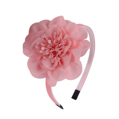 Vista 6 de XIMA 10 diademas de gasa con flores para niñas, para niños, adolescentes, accesorios para el cabello Big Fabric Floral Hair Hoops, Non Slip Hair