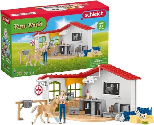 Vista 16 de Schleich Farm World - Juego de 6 piezas de perrera de juguete con Golden Retrievers para niños. Juguetes de animales de granja para niños y niñas.