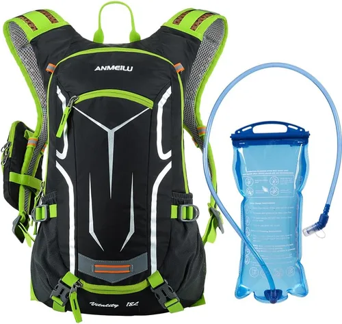 Vista 9 de Mochila de ciclismo al aire libre, 18L, color negro