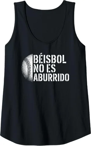 Vista 14 de Beisbol No ES Aburrido Funny Baseball Spanish Quote Tank Top