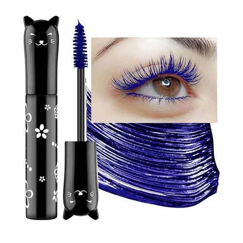 Vista 13 de 6 juegos de rímel de colores Regalo volumen y longitud de rímel Blanco Azul Púrpura Negro Marrón Rosa Impermeable Natural Hipoalergénico