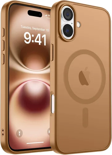 Vista 116 de zapica Funda magnética para iPhone Air, con protector de pantalla de vidrio templado, compatible con MagSafe, translúcida mate, a prueba de golpes