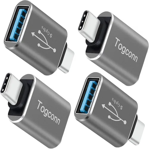 Vista 6 de Adaptador USB C a Micro USB, paquete de 2 unidades, USB tipo C (hembra) a micro USB (macho) Conector de conversión compatible con carga