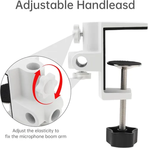 Vista 8 de RTNLIT Abrazadera de Lámpara de Escritorio, Abrazadera de Montaje de Mesa de Metal de 4 Agujeros de 1/2 Pulgadas, Abrazadera C Universal para Luz