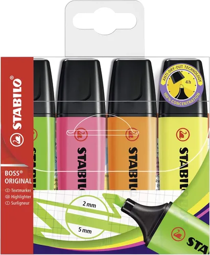 Vista 14 de STABILO Resaltador BOSS ORIGINAL - Pack de 4 - Verde