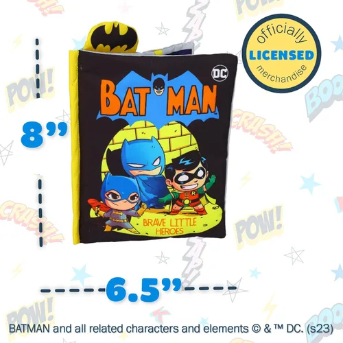 Vista 5 de Mi primer libro de cómics suave - Kids Preferred DC Comics El Batman Bravos Pequeños Héroes Libro sensorial suave para bebés con textura crujiente