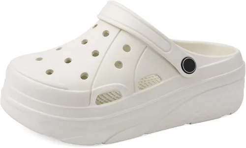 Vista 10 de VONMAY Zuecos de plataforma para mujer, zapatos de jardín con soporte para el arco, cómodas sandalias de meter para la playa