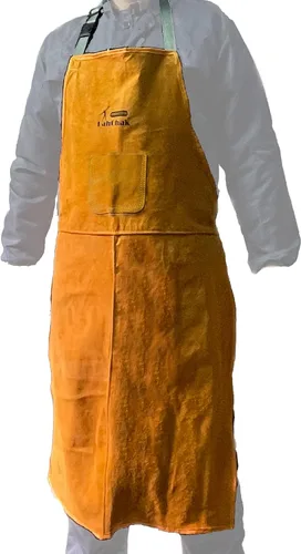 Vista 9 de Leather Work Shop Apron, Buckle straps, Heat & Flame Resistant Heavy Duty Welding Apron
