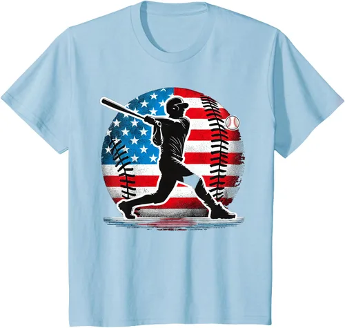 Vista 13 de Camiseta de jugador de béisbol estadounidense con bandera de Estados Unidos