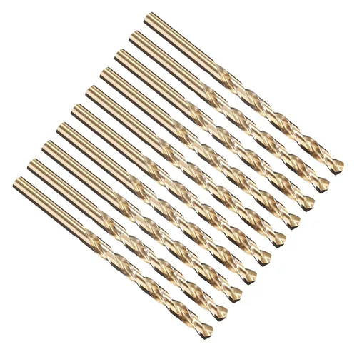 Vista 232 de PATIKIL Broca Jobber de 0.039 in, vástago recto M35 cobalto 5% acero de alta velocidad 135° acabado dorado para metal duro de acero inoxidable - 2