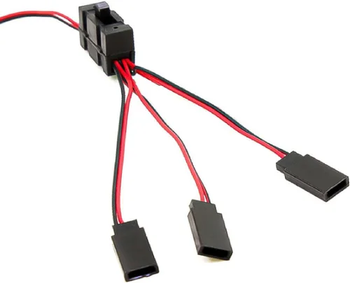 Vista 2 de DAGIJIRD 1/10 RC Crawler Car Cable de luz de alambre de 3 vías con interruptor para SCX10 TRX-4