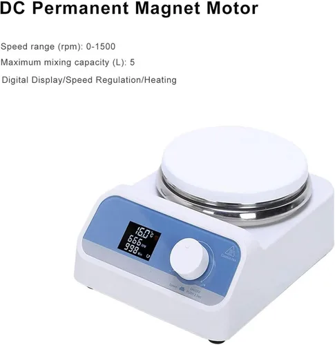 Vista 3 de Magnetic Stirrer, 1500R/Min Magnetic Stirrer Hot Plate, Laboratory Magnetic Mixer, Digital Magnetic Stirrer for Laboratory, Classroom, Scientific