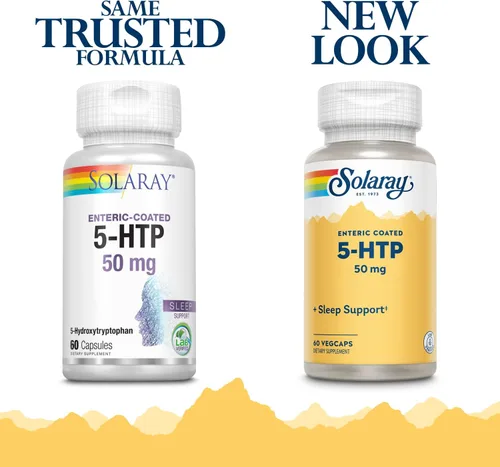 Vista 2 de SOLARAY 5-HTP - 50 mg - 60 Cápsulas con recubrimiento entérico