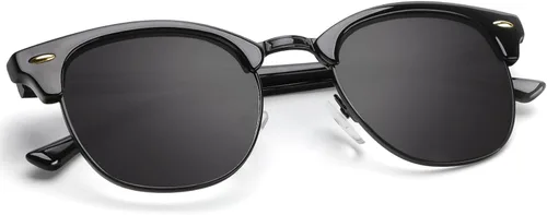 Vista 66 de KALIYADI Gafas de sol polarizadas para hombres y mujeres, marco semi sin montura, para conducir con bloqueo UV A01-(1 Pack) Tortuga Mate G15