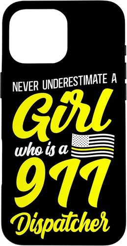 Vista 19 de 911 Dispatcher Thin Gold Yellow Line Girl Female Never Case for iPhone 16