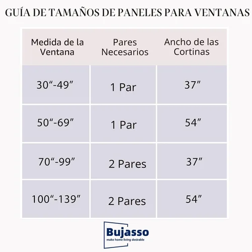 Vista 4 de Bujasso Cortinas 80% Opacas Beige con Superposición de Gasa Mezcla y Combinación Paneles de Ventana con Aislamiento Térmico de Doble Capa de 63