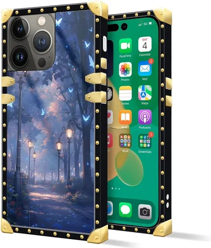 Vista 14 de DAIZAG Funda compatible con iPhone 14 Pro Max, funda de Angel Wings Girl para iPhone 14 Pro Max, decoración de metal de TPU suave a prueba de golpes