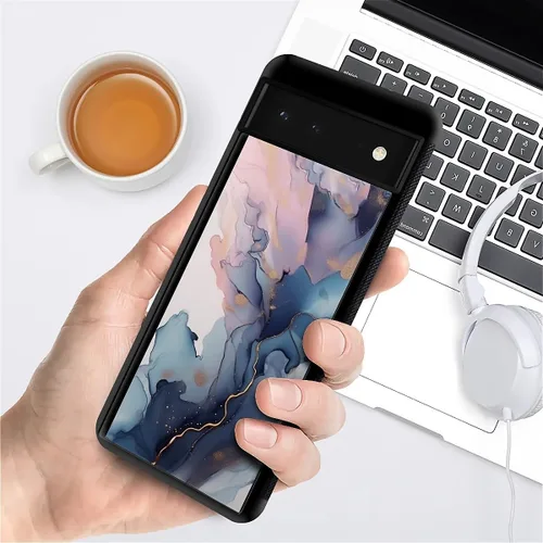 Vista 1690 de Compatible con Google Pixel 4A 5G Mobile Case Creative Acrylic Panel trasero Silicona Protección Grip especialmente diseñado para Google Pixel 4A 5G