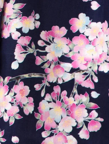 Vista 5 de Kimura Jitsugyo Kyoto - Bata tradicional Yukata Kawaii fácil de usar para mujer (kimono casual japonés) Set 2