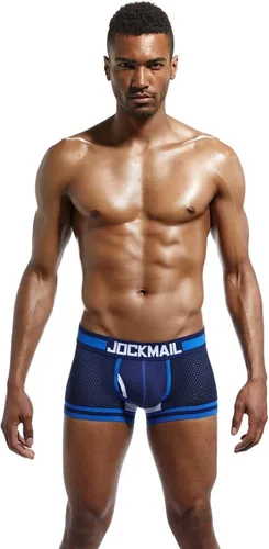 Vista 7 de JOCKMAIL Ropa interior de malla para hombre, pantalones cortos de entrepierna transpirable, ropa interior para hombre