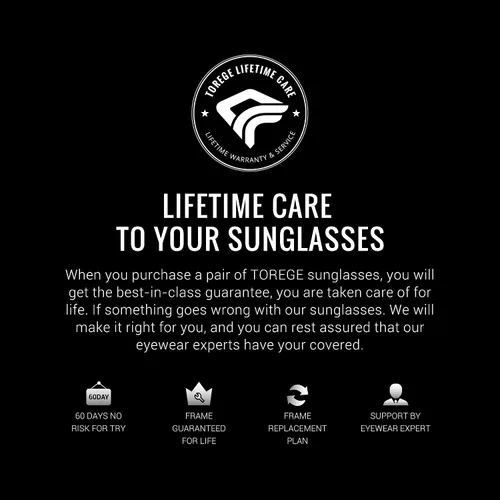Vista 7 de TOREGE Gafas de sol polarizadas deportivas para hombres y mujeres montura EMS-TR90 para ciclismo correr conducir pescar senderismo TR31