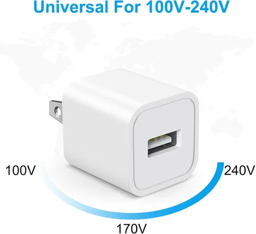 Vista 3 de Cargador para iPhone – Paquete de 3 Adaptadores de Cubo Bloque Cargador de Pared USB con Cable de Carga Rápida USB de 6 ft Compatible con iPhone 14