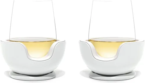 Vista 9 de VoChill Enfriador de copas de vino sin tallo Mantén el frío en tu copa Fabricado en Estados Unidos El original Recongelable Chill Cradle™