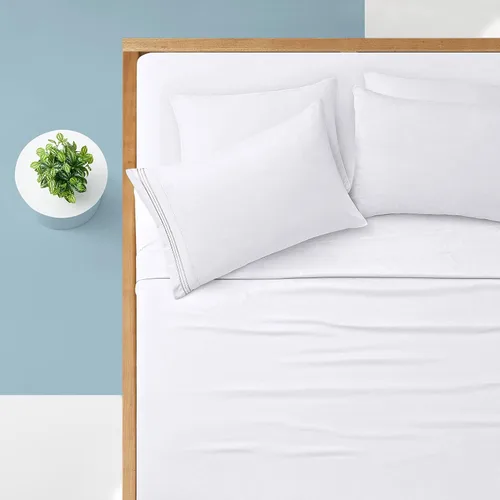 Vista 11 de Manyshofu Juego de sábanas de tamaño individual con bolsillos extra profundos, sábanas y fundas de almohada de 1800 hilos de lujo para hotel, juego