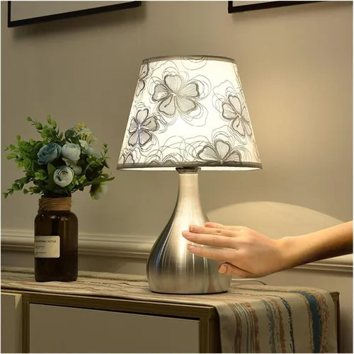 Vista 3 de Lámpara de mesa tradicional, moderna, estilo de lámpara de mesita de noche, romántica, cálida, luz de noche, sala de estar, estudio, lampara