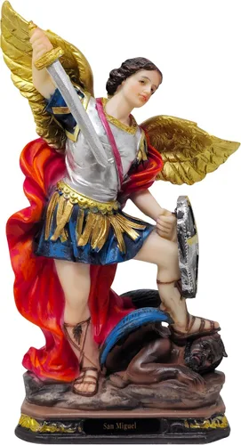 Vista 3 de DVDMATINEMOVIES - Estatua de resina de Arcángel de San Miguel, varios tamaños, Arcángel de San Miguel, decoración del hogar, eventos, iglesia