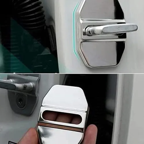 Vista 2 de Sudemota Cubierta de bloqueo de puerta de automóvil para Citroen DS4 DS5 DS5LS DS6 DS3 DS7 Cubierta de bloqueo de puerta Protector de acero