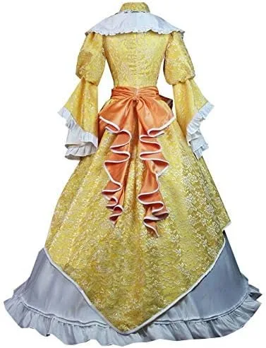 Vista 3 de Disfraz de anime Kagamine Rin para mujer, vestido completo de Halloween