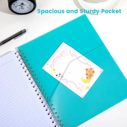 Vista 4 de CAGIE Cuadernos de espiral para trabajo escolar con pestañas divisorias extraíbles, cuaderno de 5 materias de 8.5 x 11 pulgadas, a rayas