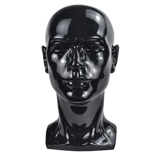 Vista 6 de Maniquí de plástico con cabeza de maniquí realista para hombre